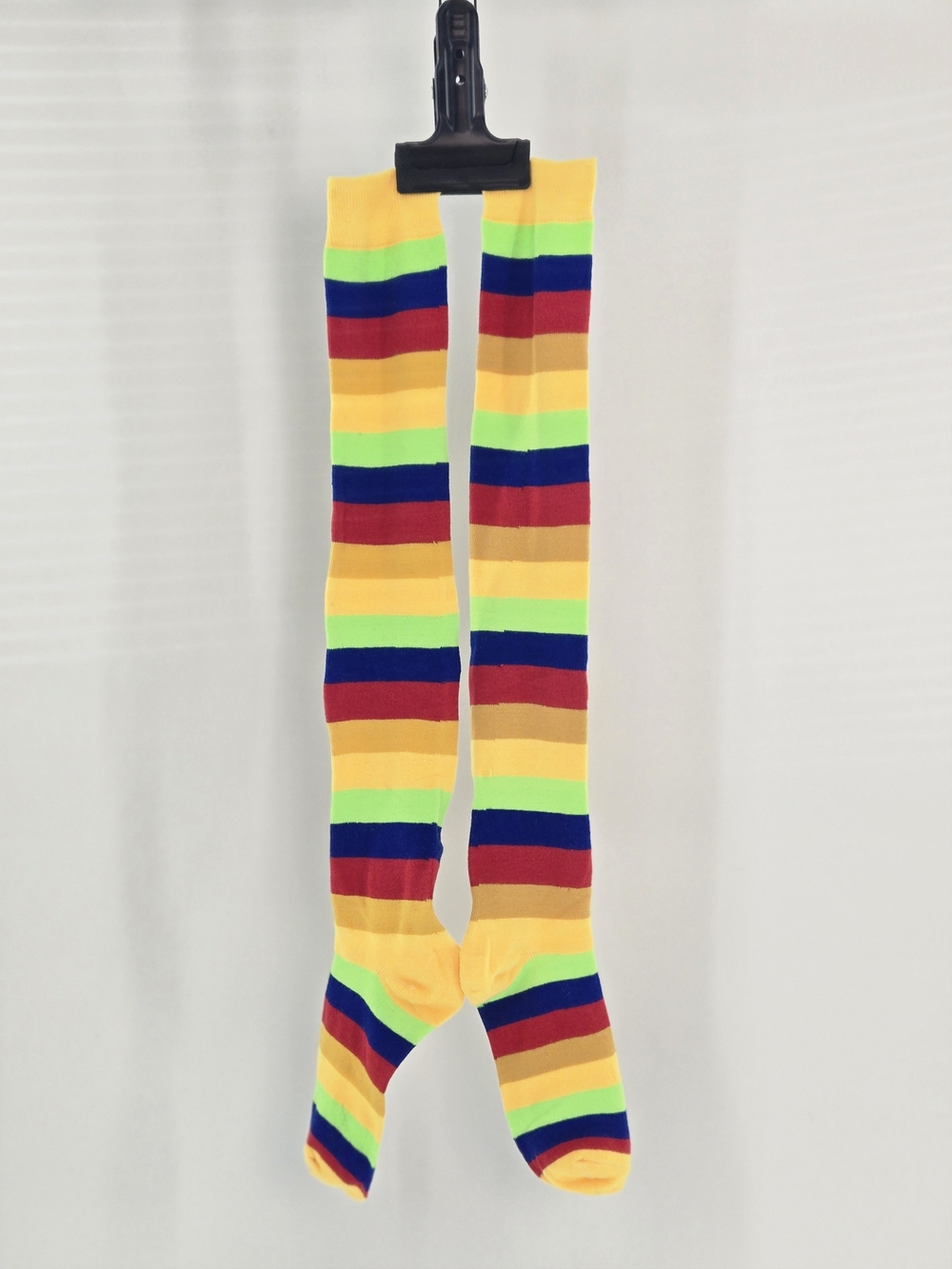 NEW! 🌈 🧦 PRIDE & SOLIDARITY Rainbow Striped HIGH SOCKS CUTE RETRO FUN ONE SIZE - Picture 2 of 9